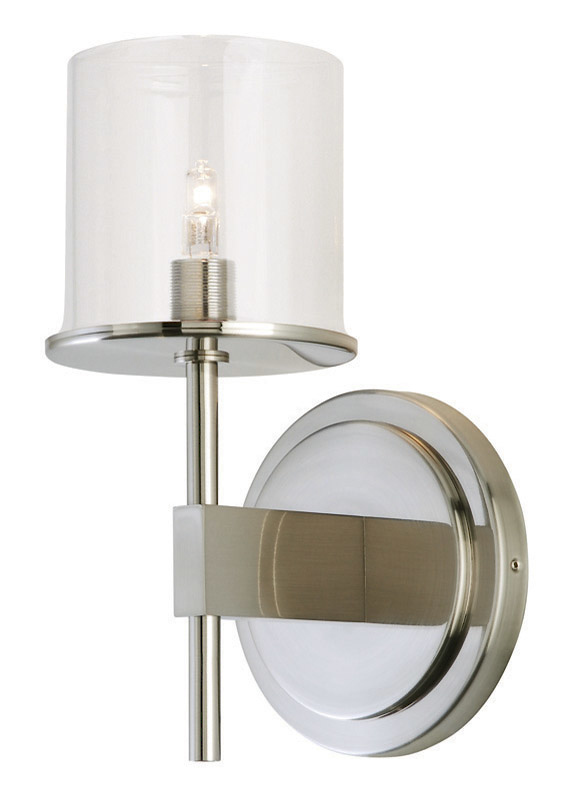 Wall Sconce Eldora Clear Satin Nickel LED G4 JC 2W