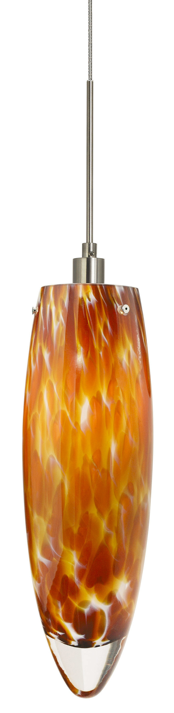 Pendant Stalactite Amber Satin Nickel Hal G4 35W Monopoint