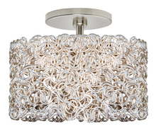 Stone Lighting CL532SIPGLA10 - Ceiling 10" Spaga Silver Polished Gold E26 120v LED A19 10w x 3