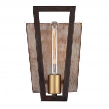 Varaluz 260W01DO - Zag 1-Lt Sconce - Dark Oak